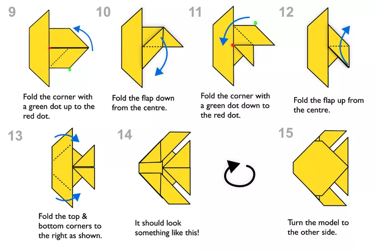Cách Gấp Cá Origami Sáng tạo từ những nếp gấp đơn giản